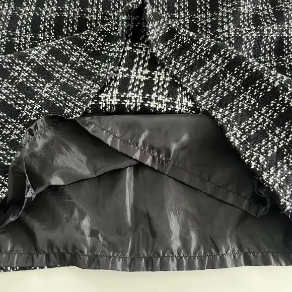 Versailles Chic Black and White Plaid Mini Skirt Size‎ 12 - Picture 5 of 6